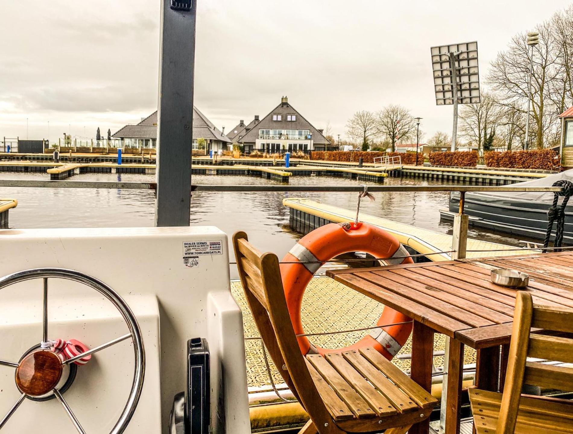 Houseboat Blue Sneekermeer Offingawier Exterior photo
